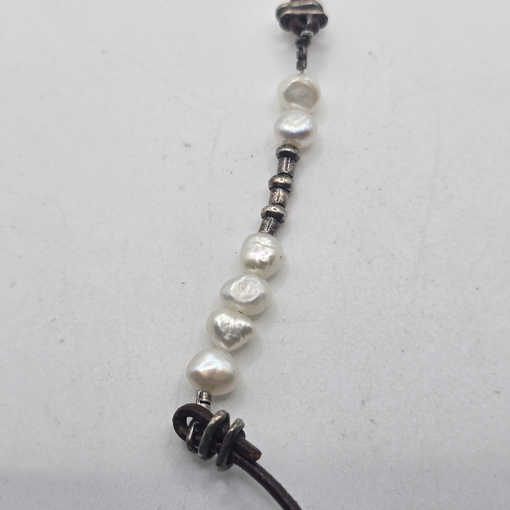 Silpada White Pearl and Silver Bracelet - Picture 3 of 5
